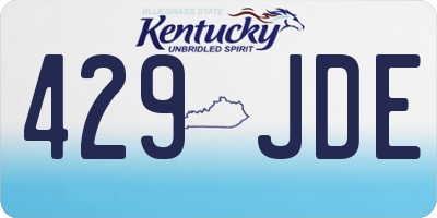 KY license plate 429JDE