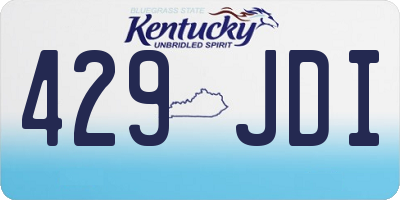KY license plate 429JDI