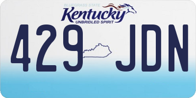 KY license plate 429JDN