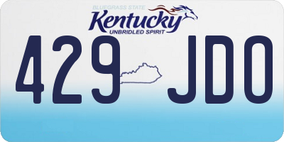 KY license plate 429JDO
