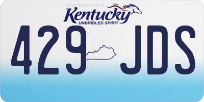 KY license plate 429JDS