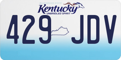 KY license plate 429JDV