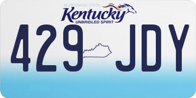 KY license plate 429JDY