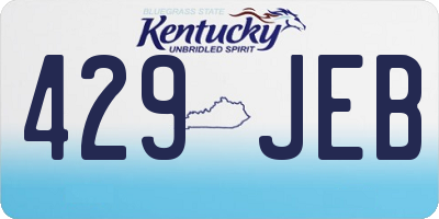KY license plate 429JEB