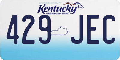 KY license plate 429JEC