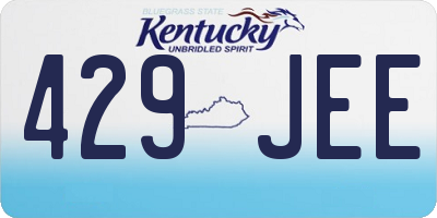 KY license plate 429JEE