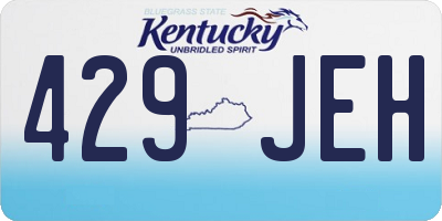 KY license plate 429JEH