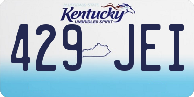 KY license plate 429JEI