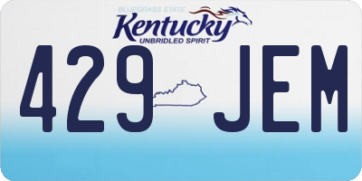 KY license plate 429JEM
