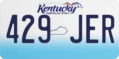 KY license plate 429JER