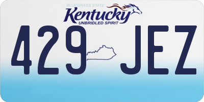 KY license plate 429JEZ
