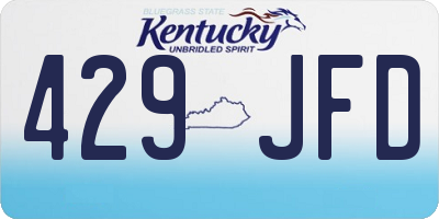 KY license plate 429JFD