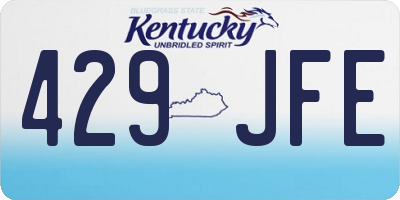 KY license plate 429JFE