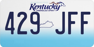 KY license plate 429JFF