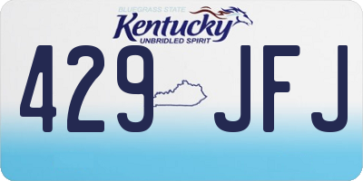 KY license plate 429JFJ