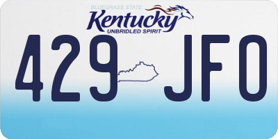 KY license plate 429JFO