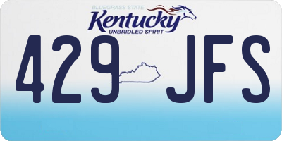 KY license plate 429JFS