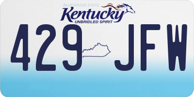 KY license plate 429JFW