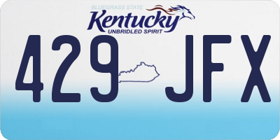 KY license plate 429JFX