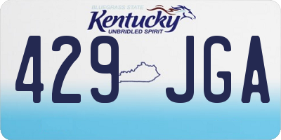 KY license plate 429JGA