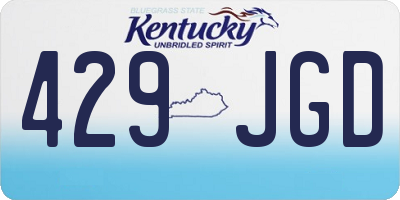 KY license plate 429JGD