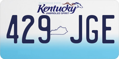 KY license plate 429JGE