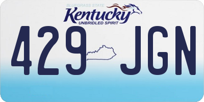 KY license plate 429JGN