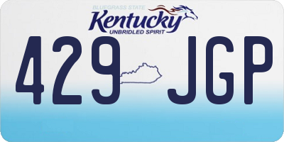 KY license plate 429JGP