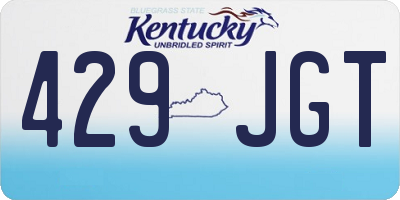 KY license plate 429JGT