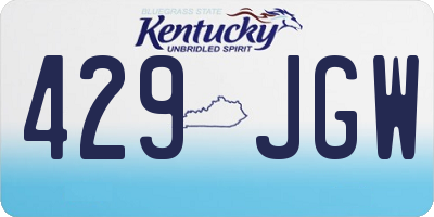 KY license plate 429JGW