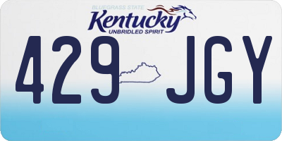 KY license plate 429JGY