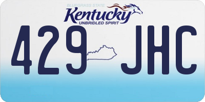 KY license plate 429JHC