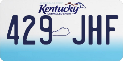 KY license plate 429JHF
