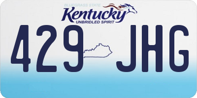 KY license plate 429JHG