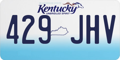 KY license plate 429JHV