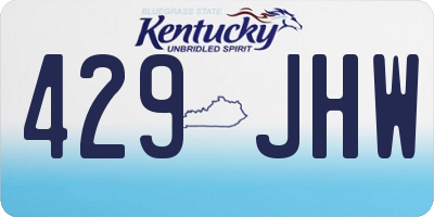 KY license plate 429JHW