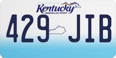 KY license plate 429JIB