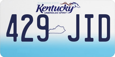 KY license plate 429JID