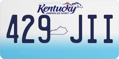 KY license plate 429JII
