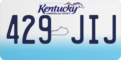 KY license plate 429JIJ