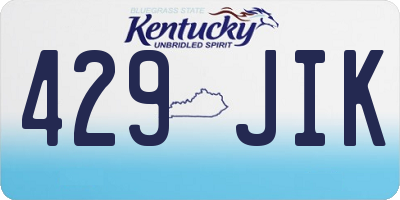 KY license plate 429JIK