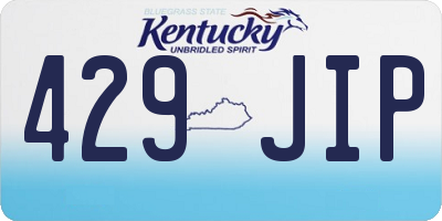 KY license plate 429JIP