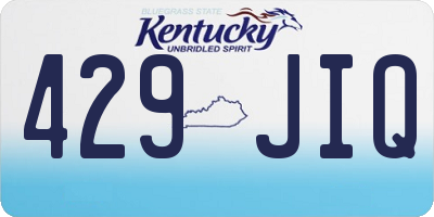 KY license plate 429JIQ