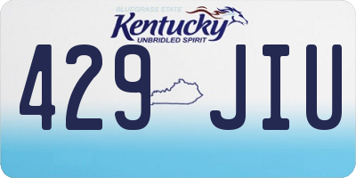 KY license plate 429JIU