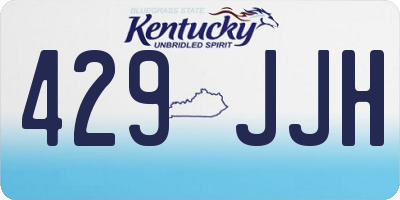 KY license plate 429JJH