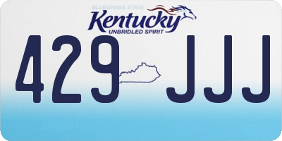 KY license plate 429JJJ