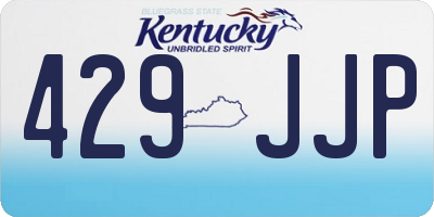 KY license plate 429JJP
