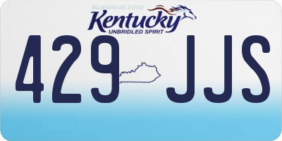 KY license plate 429JJS