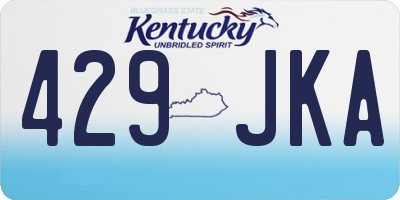 KY license plate 429JKA
