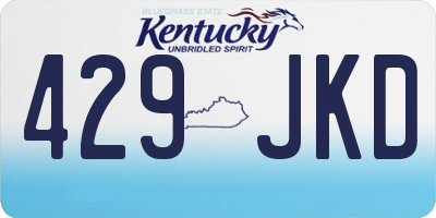 KY license plate 429JKD